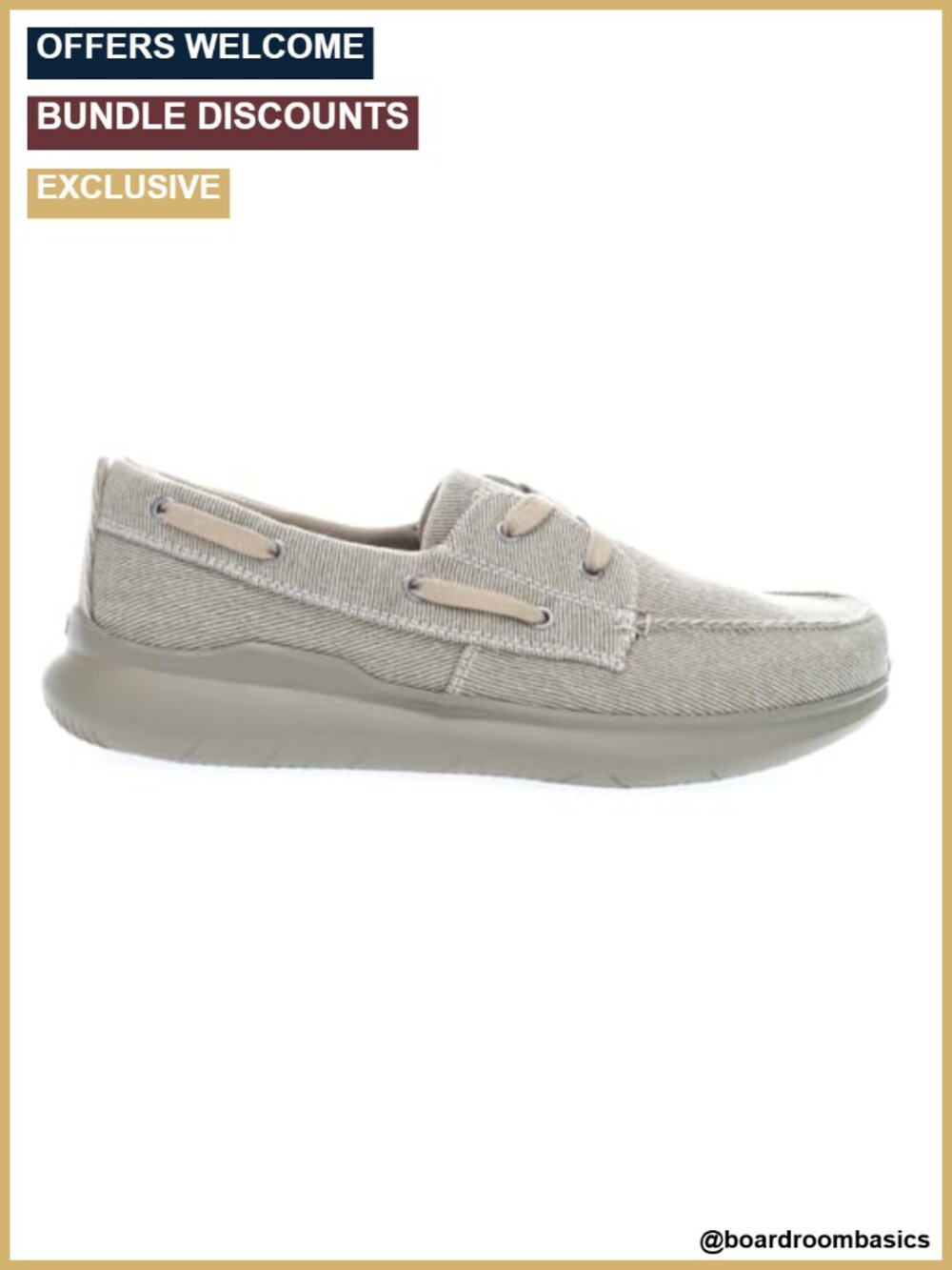 Men's Canvas Boat Shoes Lace Up Casual Loafers Slip Ons Comfort